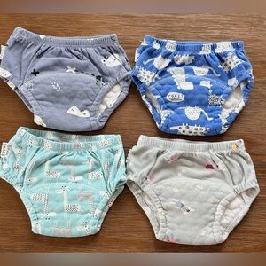 Amazon Toddler Training Pants Set - Blue, Gray, Mint, Light Gray